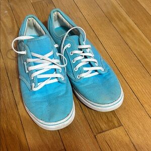 Vans Turquoise Blue Canvas Low-Top Sneakers